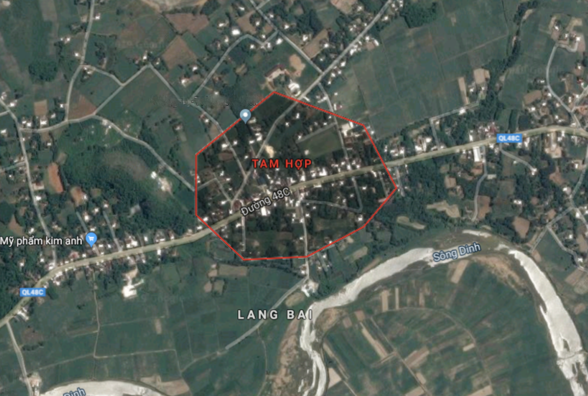 Xã Tam Hợp (Quỳ Hợp) - nơi xảy ra vụ tranh chấp. Ảnh: google.maps