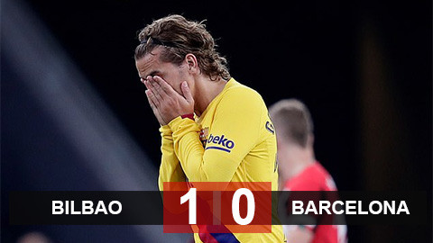 Barcelona đã bất ngờ thúc thủ 0-1 trước Bilbao. 