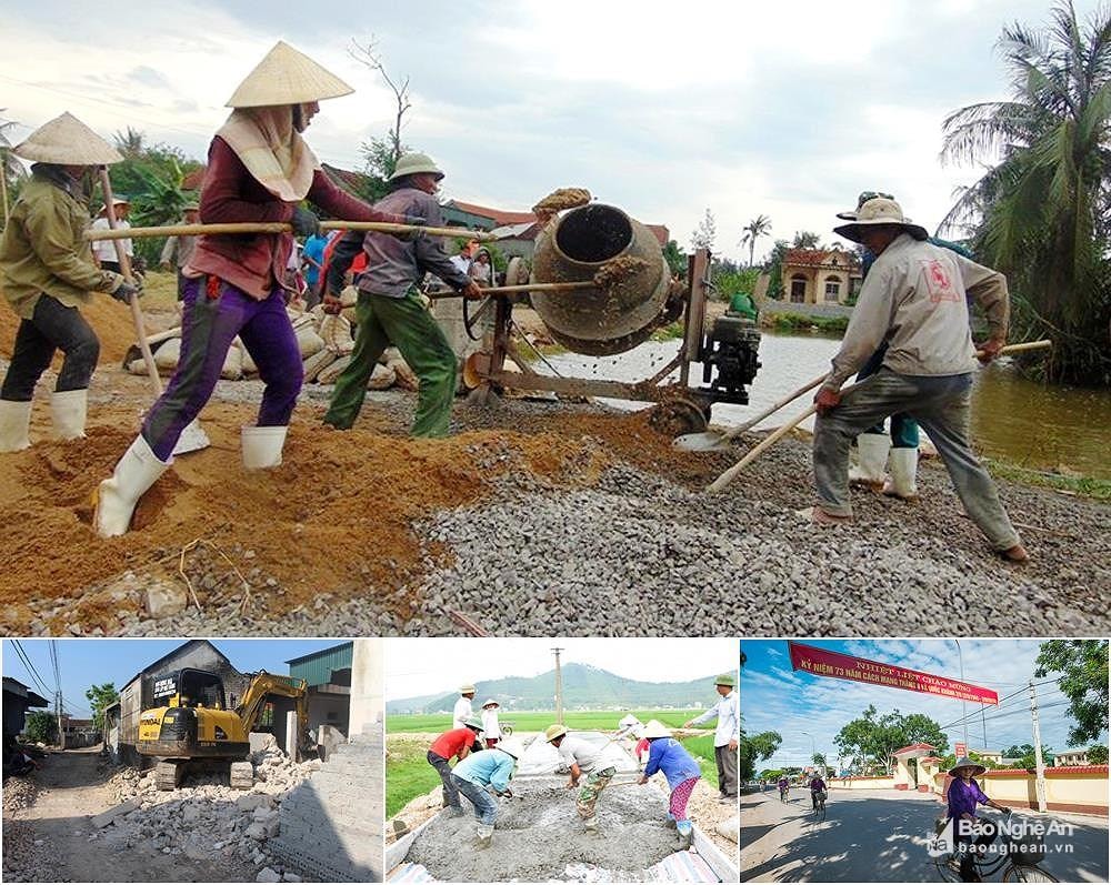 Để thúc đẩy phong trào xây dựng nông thôn mới, UBND tỉnh Nghệ An đã có những chính sách mang tính đột phá nhằm huy động tổng hợp các nguồn lực. Ảnh tư liệu