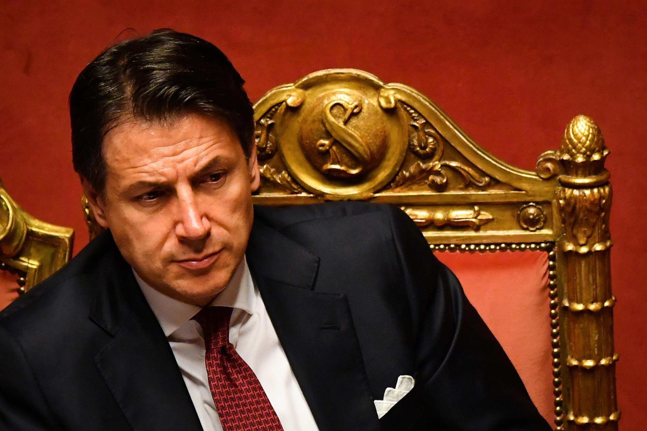 Ông Giuseppe Conte từ chức sau 14 tháng cầm quyền. Ảnh: AFP