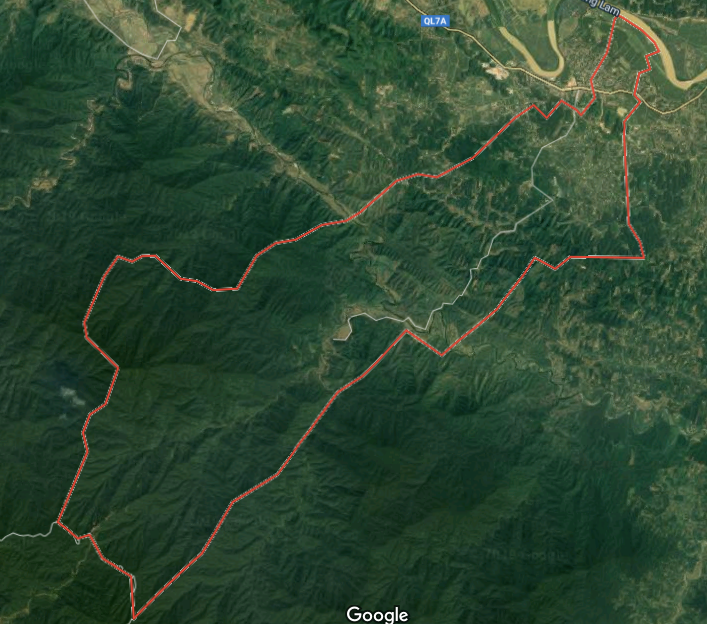 Xã Phúc Sơn, huyện Anh Sơn. Ảnh: Google maps