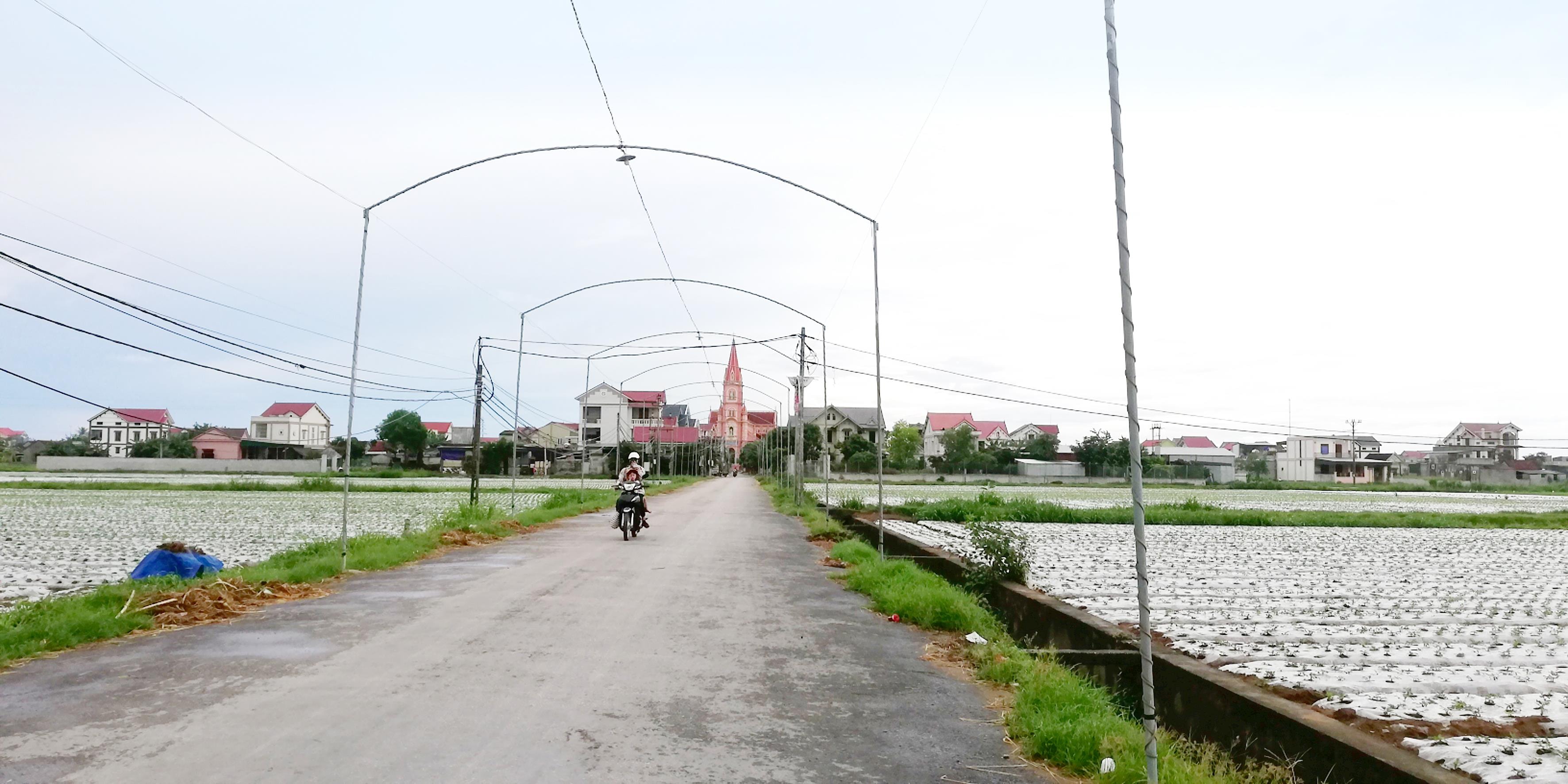 Toàn cảnh giáo xứ Trung Song, Diễn Thịnh (Diễn Châu). Ảnh: Mai Giang