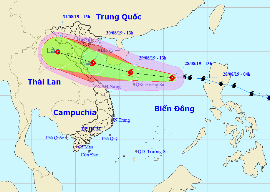 đường đi bão chiều 28