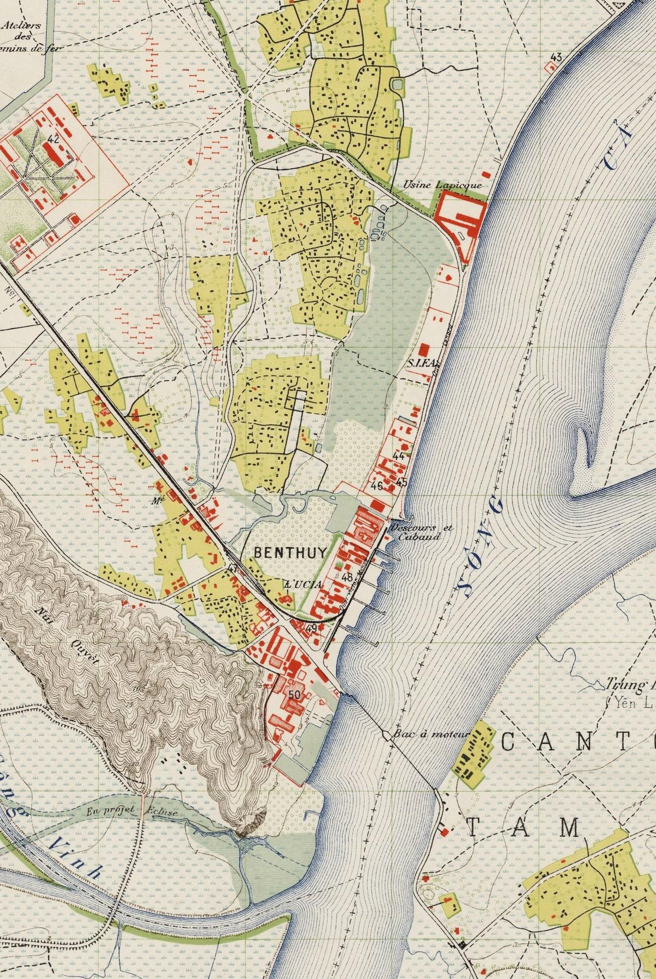Bản đồ Bến Thủy năm 1936. 