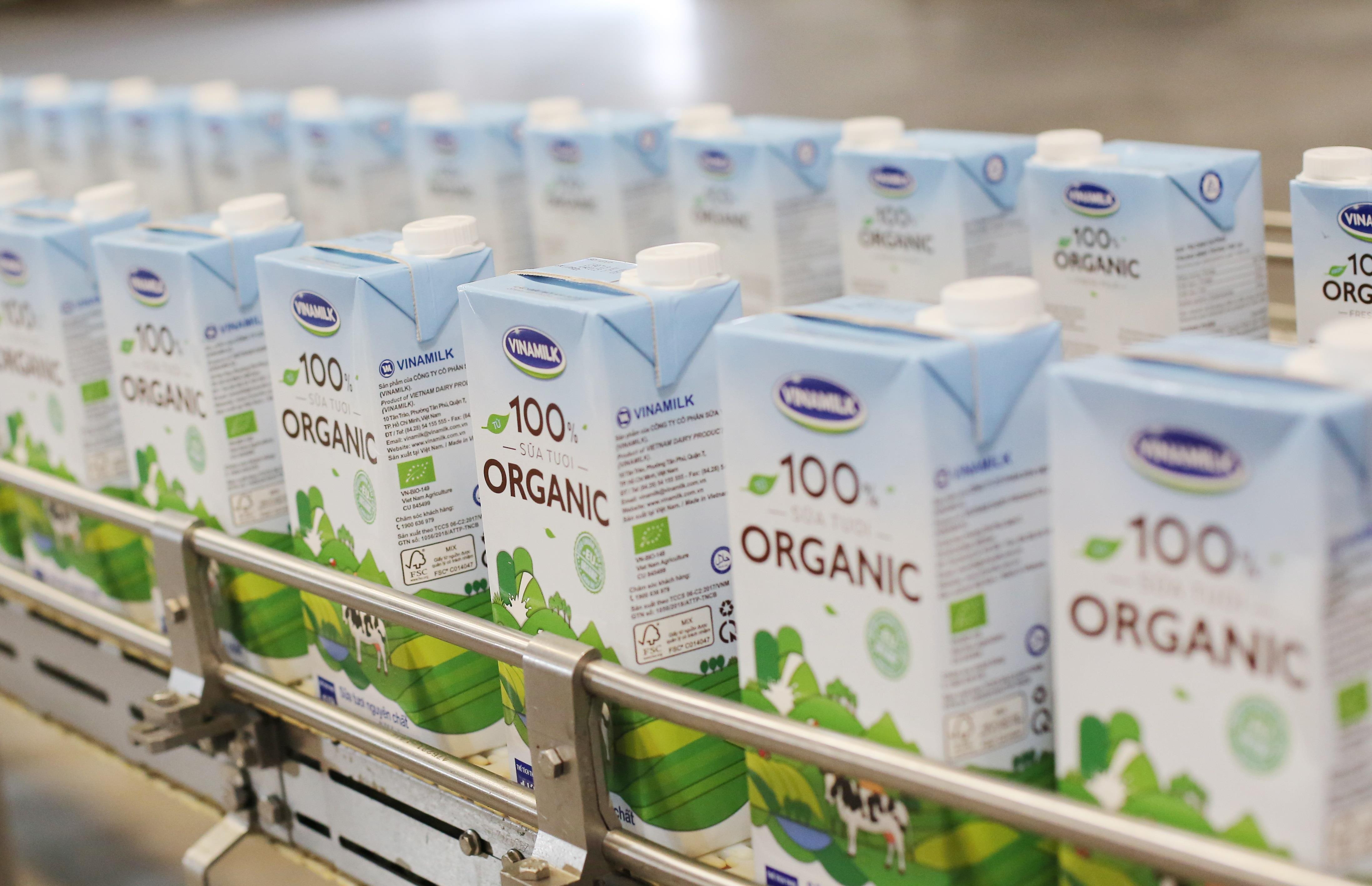 Sản phẩm sữa tươi Organic của Vinamilk