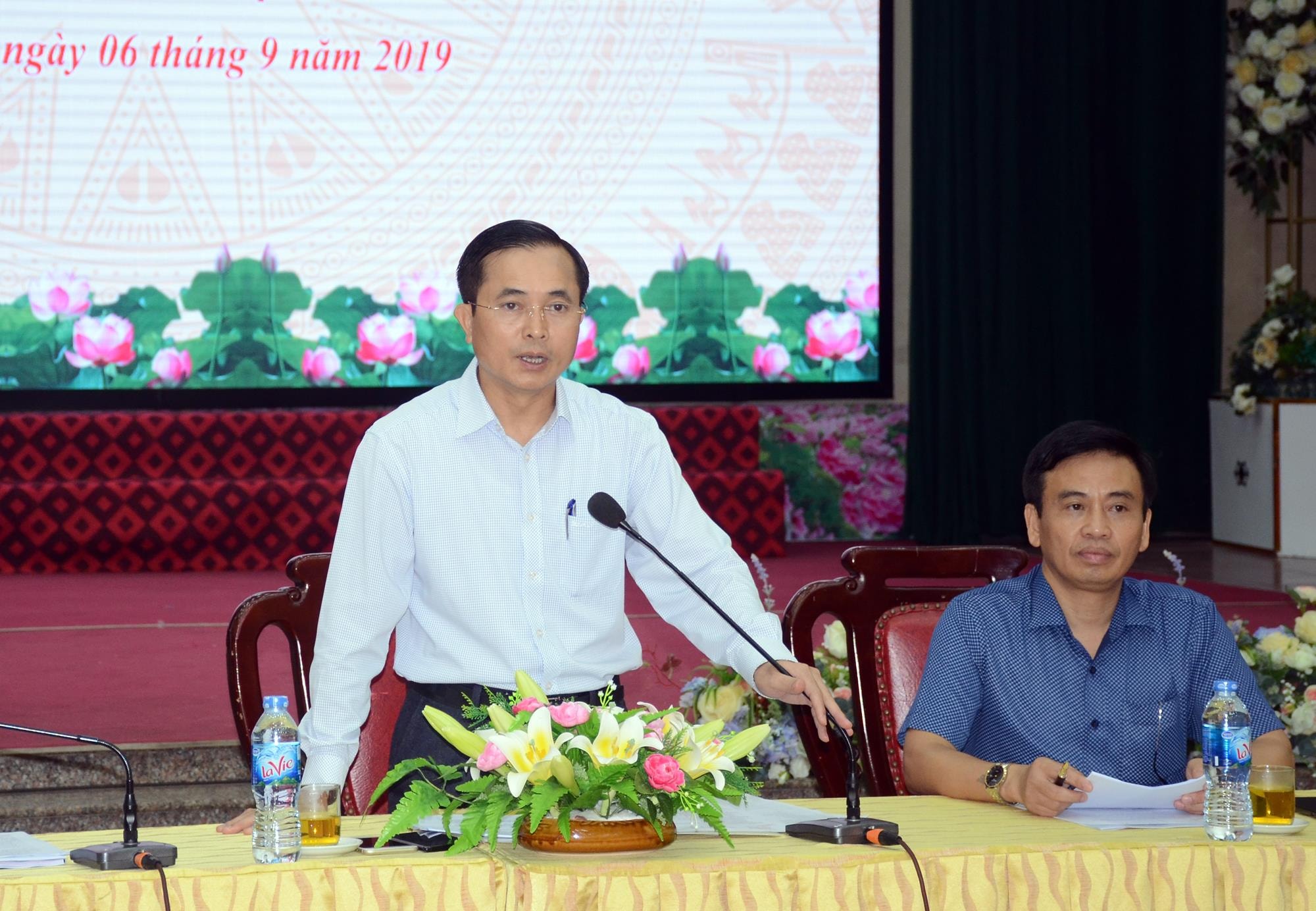 Đồng chí Lê Ngọc Hoa kết luận buổi họp báo. Ảnh: Thành Chung