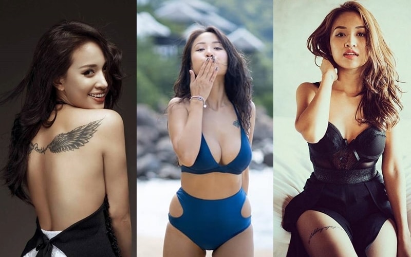 Sao Việt lộ hình xăm 'hiểm hóc' khi diện trang phục hở táo bạo