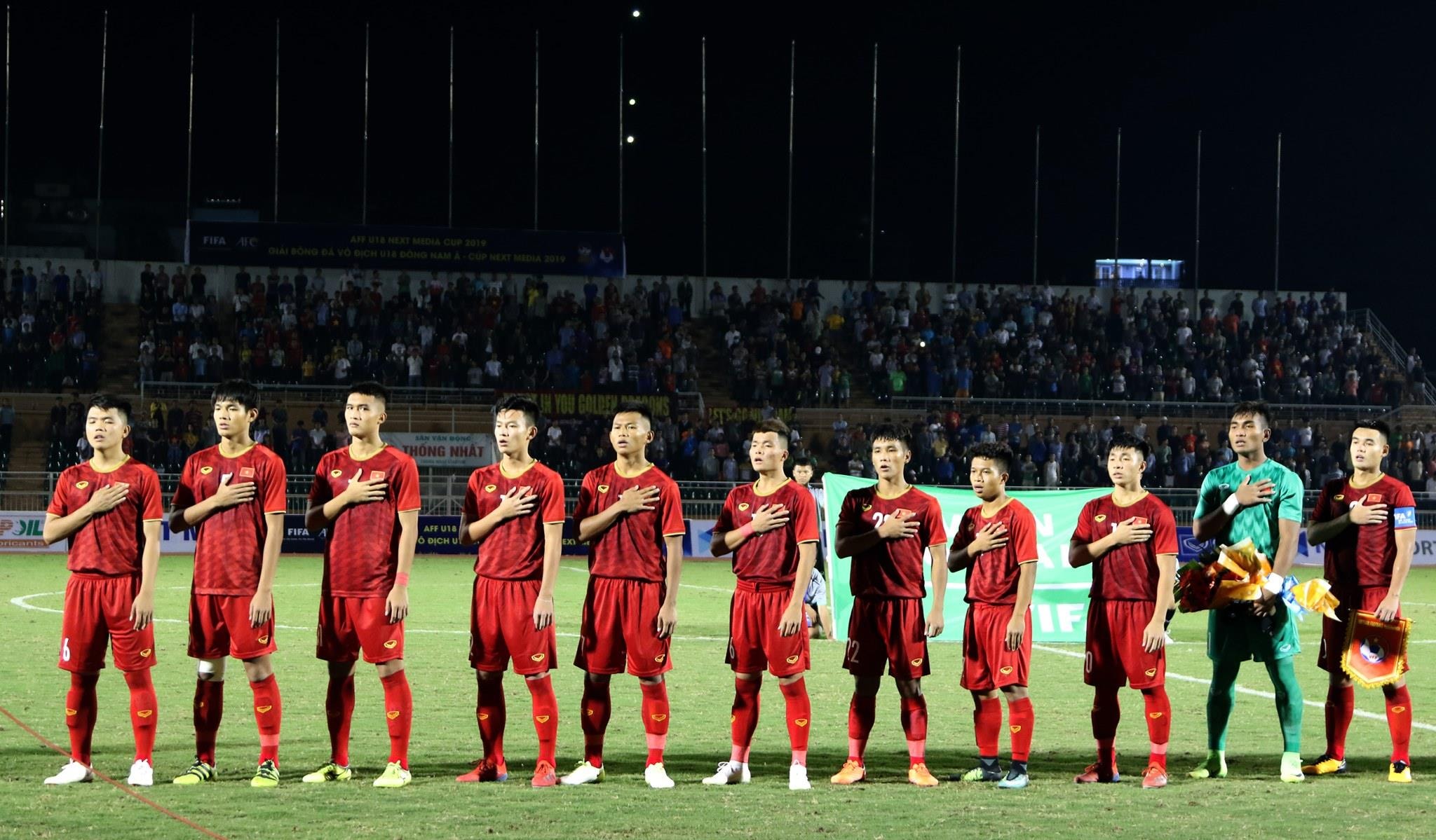Đội hình đội tuyển U19 Việt Nam. Ảnh: VFF
