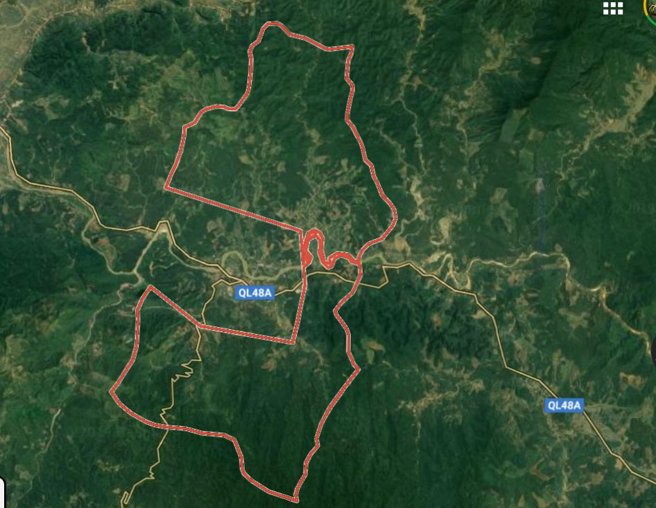 Xã Châu Hạnh, huyện Quỳ Châu. Ảnh: Google maps