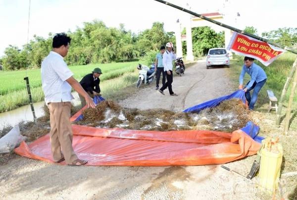 Thực trạng hiện nay tại một số xã trọng điểm dịch không duy trì chốt kiểm dịch. Ảnh: Xuân Hoàng