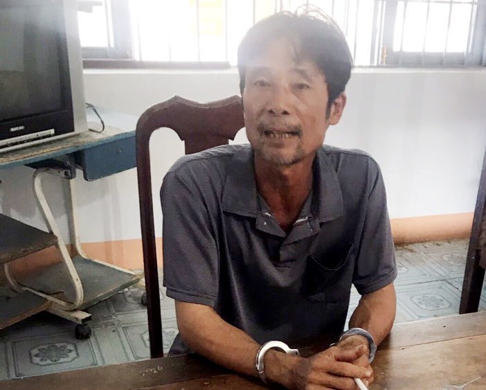 Đối tượng Nguyễn Văn Kế thời điểm bị bắt giữ. Ảnh công an cung cấp