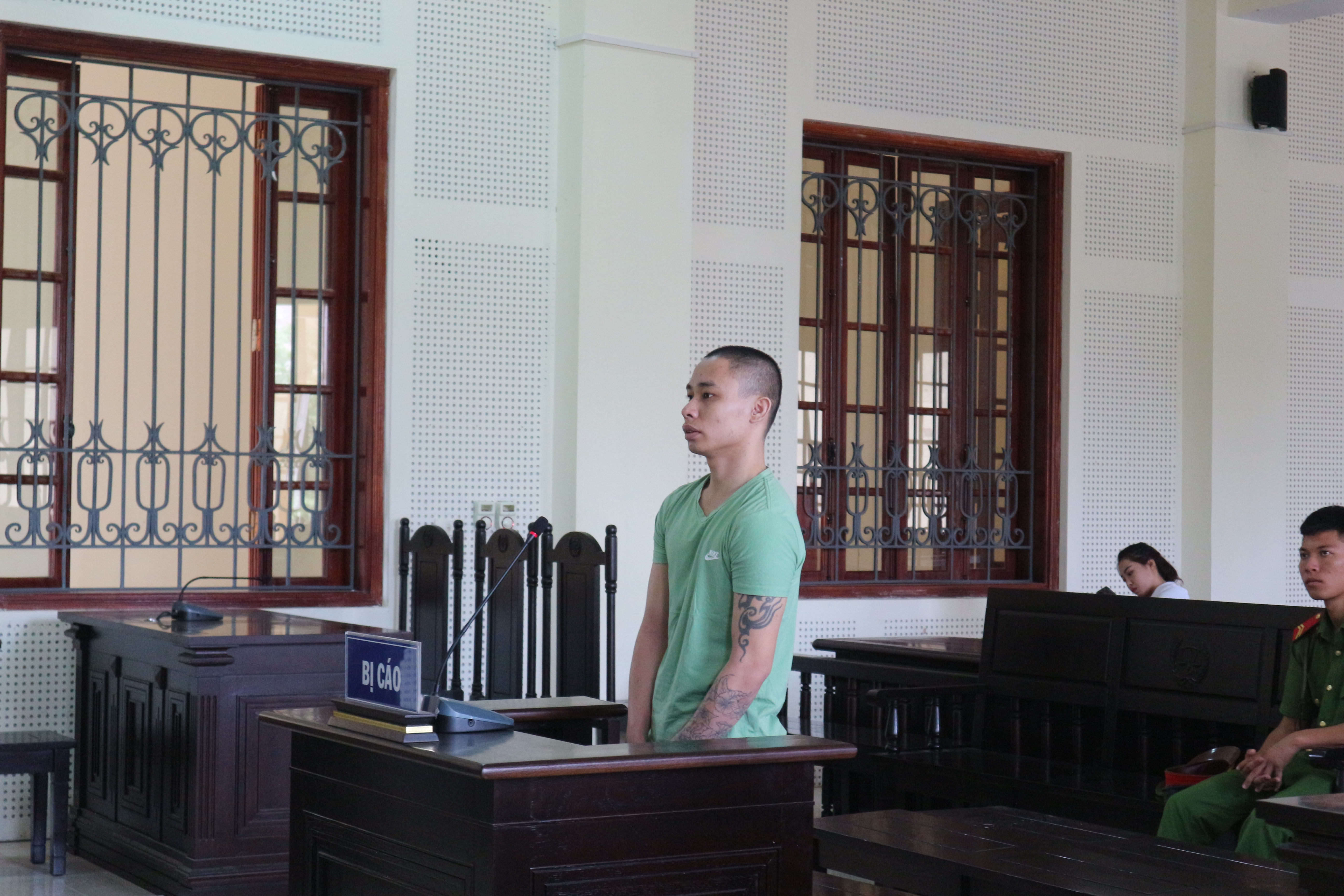Đối tượng Trịnh Văn Linh tại tòa. Ảnh: Trần Vũ