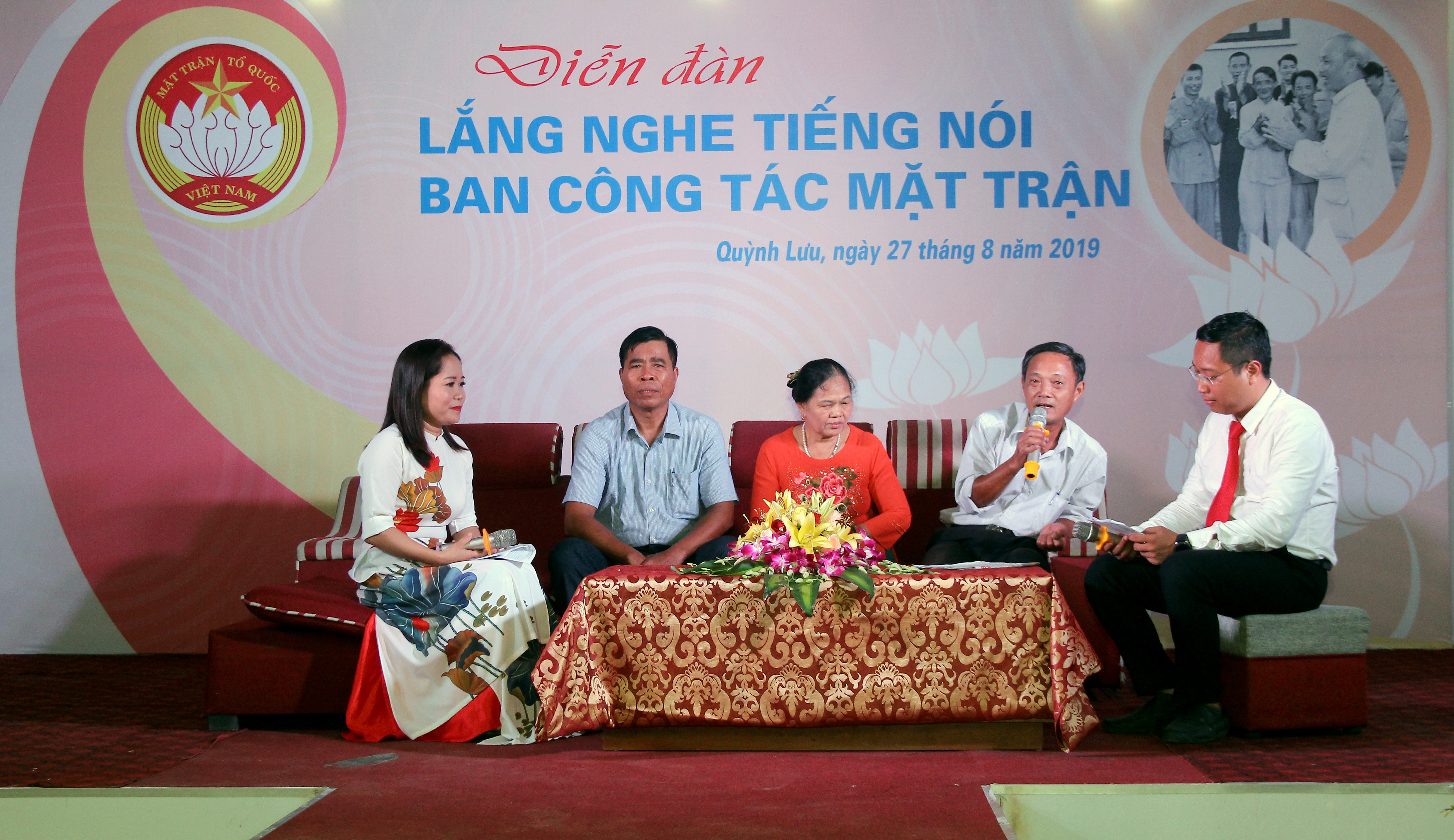 Diễn đàn Lắng nghe tiếng nói Ban công tác Mặt trận của huyện Quỳnh Lưu.