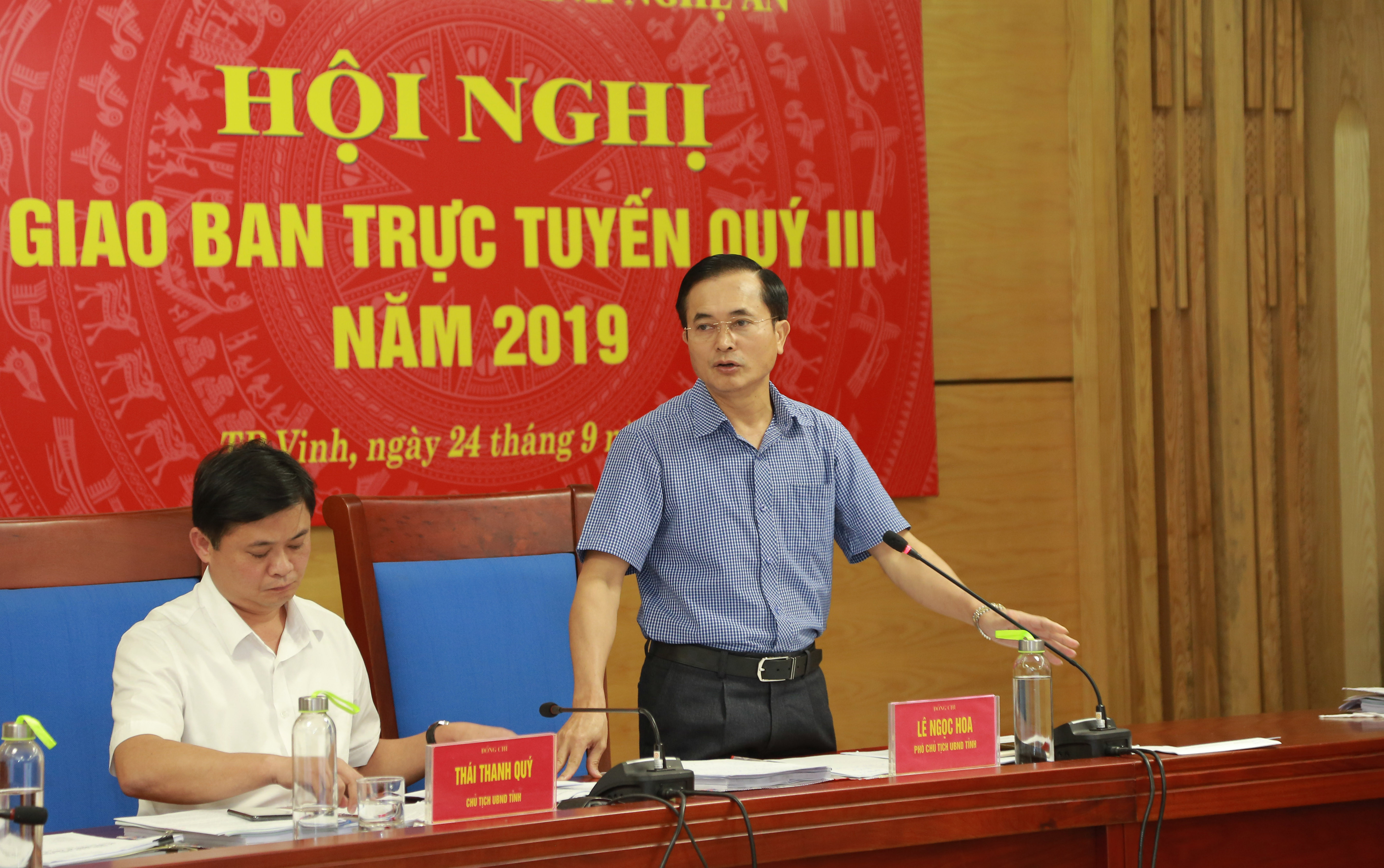 Phó Chủ tịch Lê Ngọc Hoa phát biểu tại hội nghị. Ảnh: Đào Tuấn