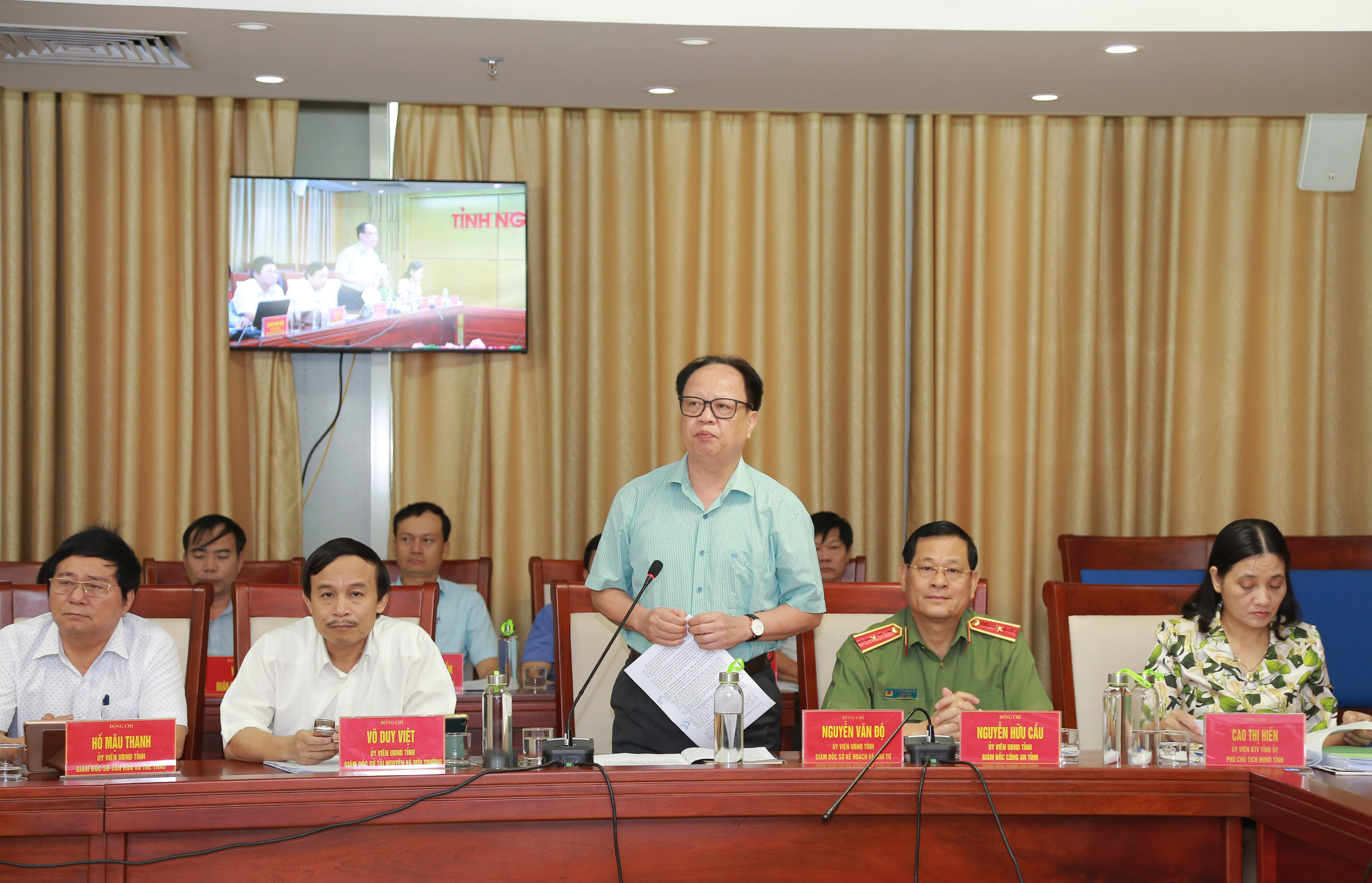 Giám đốc Sở KH&ĐT tỉnh Nguyễn Văn Độ phát biểu tại hội nghị. Ảnh: Đào Tuấn