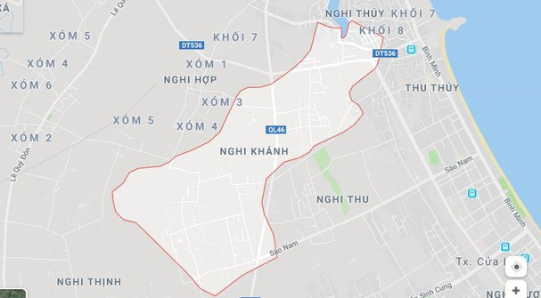 Xã Nghi Hợp và Nghị Khánh (huyện Nghi Lôc). Ảnh tư liệu