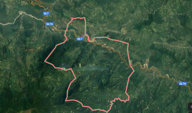 Xã Hữu Kiệm, huyện Kỳ Sơn (Nghệ An). Minh họa Google Maps