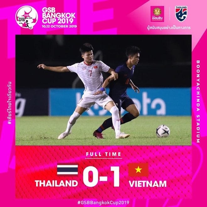 U19 Việt Nam dành chiến thắng ở những phút bù giờ. Ảnh: FAT