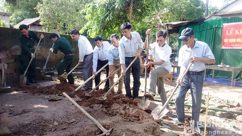  Hội CCB xã Châu Đình, Quỳ Hợp khởi công xây nhà nghĩa tình đồng đội. Ảnh tư liệu: PV