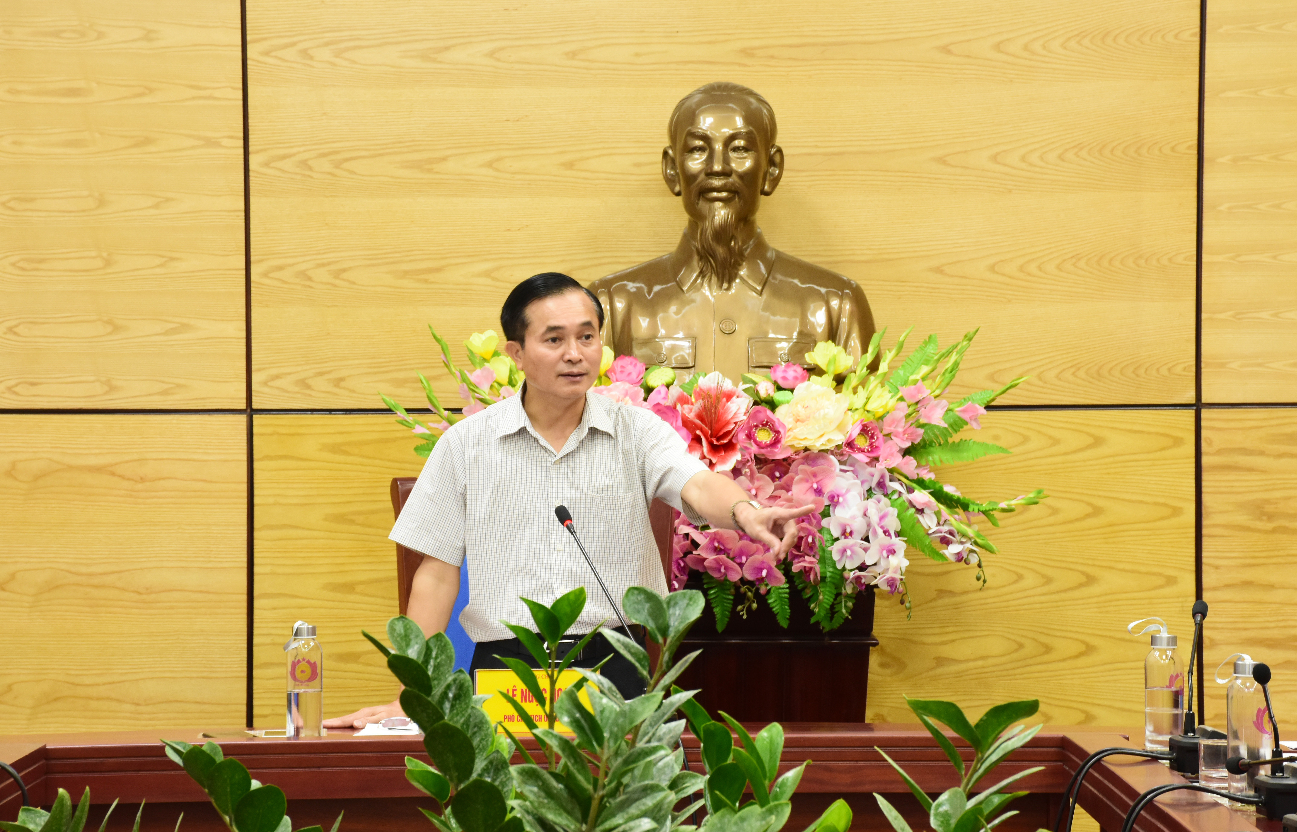 Phó Chủ tịch Lê Ngọc Hoa kết luận cuộc làm việc. Ảnh: Thanh Lê