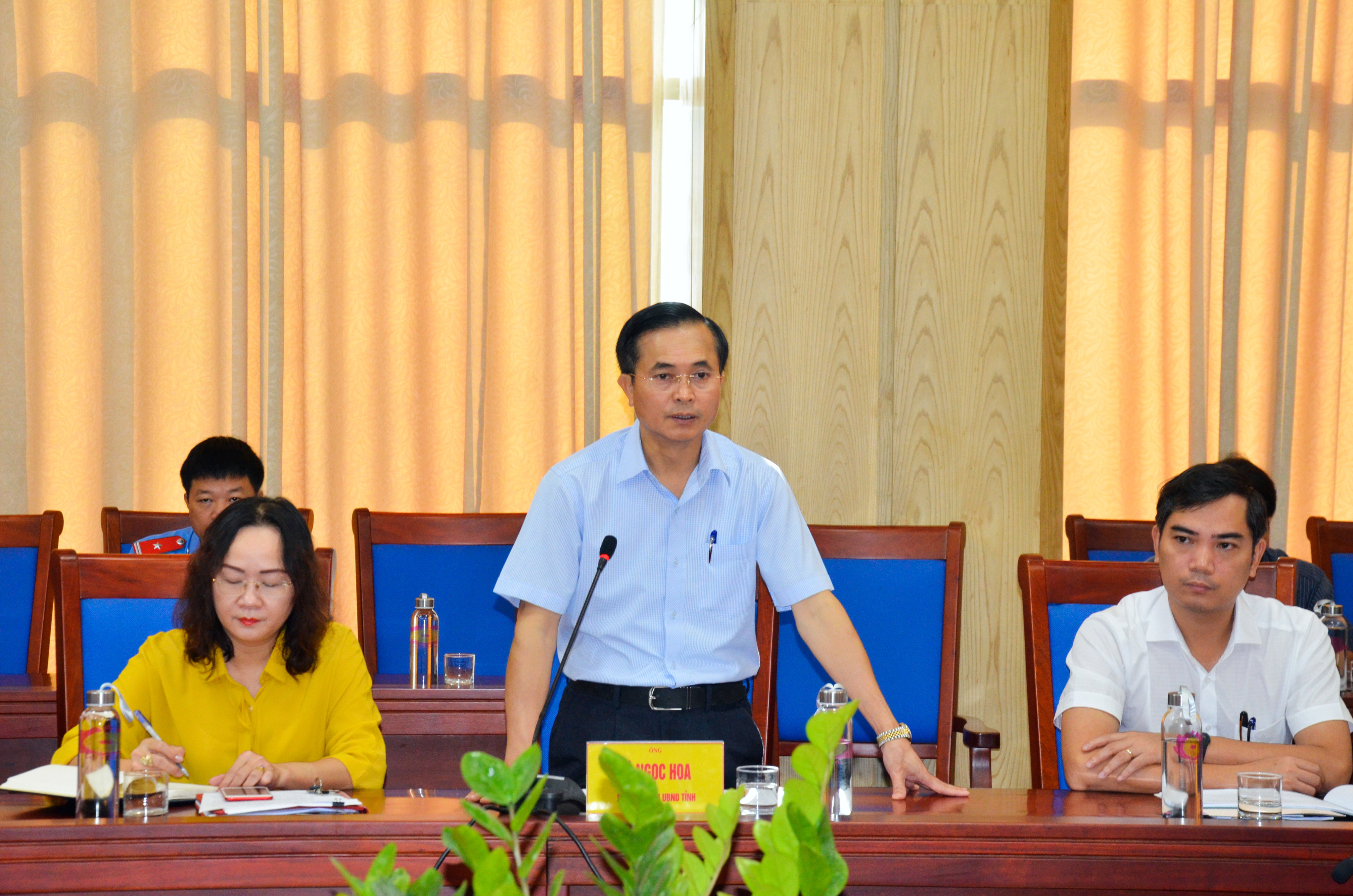 Phó Chủ tịch UBND tỉnh Lê Ngọc Hoa phát biểu
