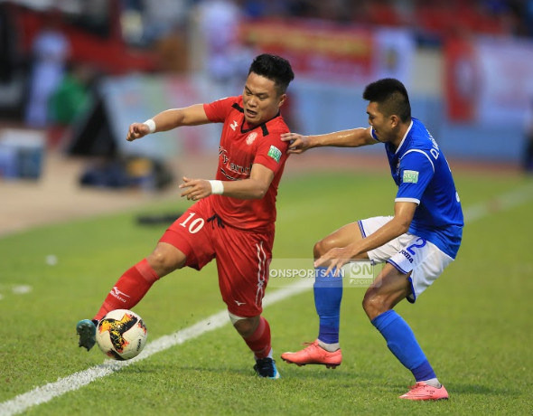 Phi Sơn ghi được 2 bàn thắng trong 2 trận được đá chính duy nhất mùa giải 2019 - Ảnh Onsport