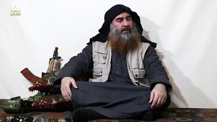 Hình ảnh Abu Bakr al-Baghdadi xuất hiện trên một đoạn videp của IS ngày 29/4/2019. Ảnh: AFP