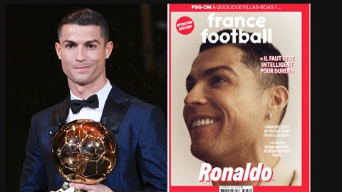 Ronaldo được chụp ảnh và thực hiện một cuộc phỏng vấn bởi tạp chí của Pháp.