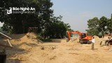 Đình chỉ 4 bến cát hoạt động không phép ở Đô Lương