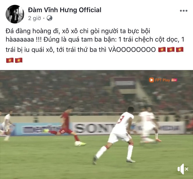 Từ Hà Lan, Đàm Vĩnh Hưng vẫn theo dõi và cổ vũ cho tuyển Việt Nam.