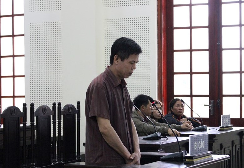 Nguyễn Quốc Khánh bị tuyên phạt tù chung thân tại phiên tòa sơ thẩm. Ảnh: Trần Vũ