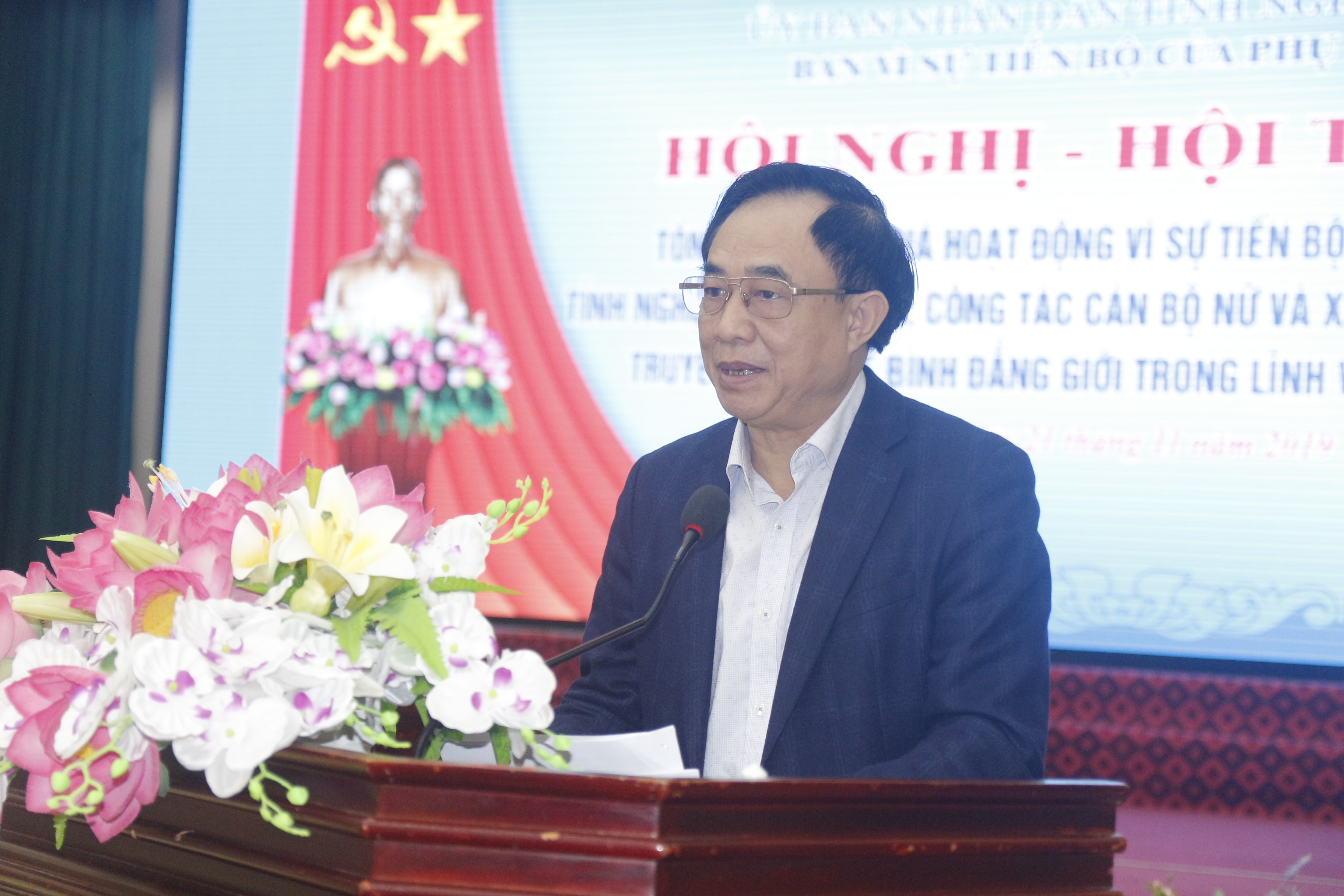 Đồng chí Đoàn Hồng Vũ - Giám đốc Sở LĐTB&XH kết luận tại hội nghị. Ảnh: Thanh Nga
