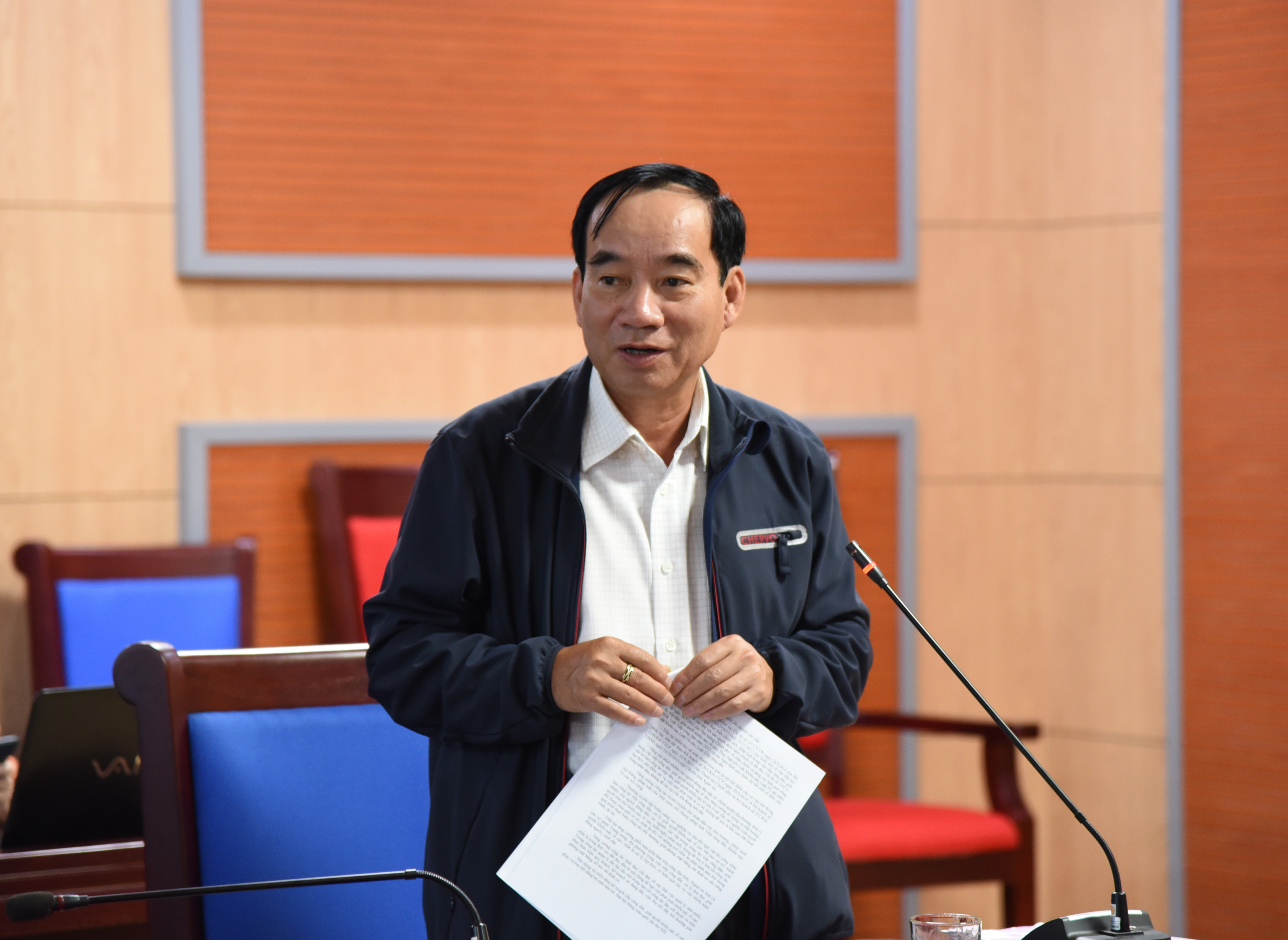 Phó Chủ tịch HĐND tỉnh Hoàng Viết Đường ghi nhận những tiến bộ trong công tác tiếp dân, trách nhiệm tiếp dân của cấp ủy, chính quyền các cấp. Ảnh: Thu Giang