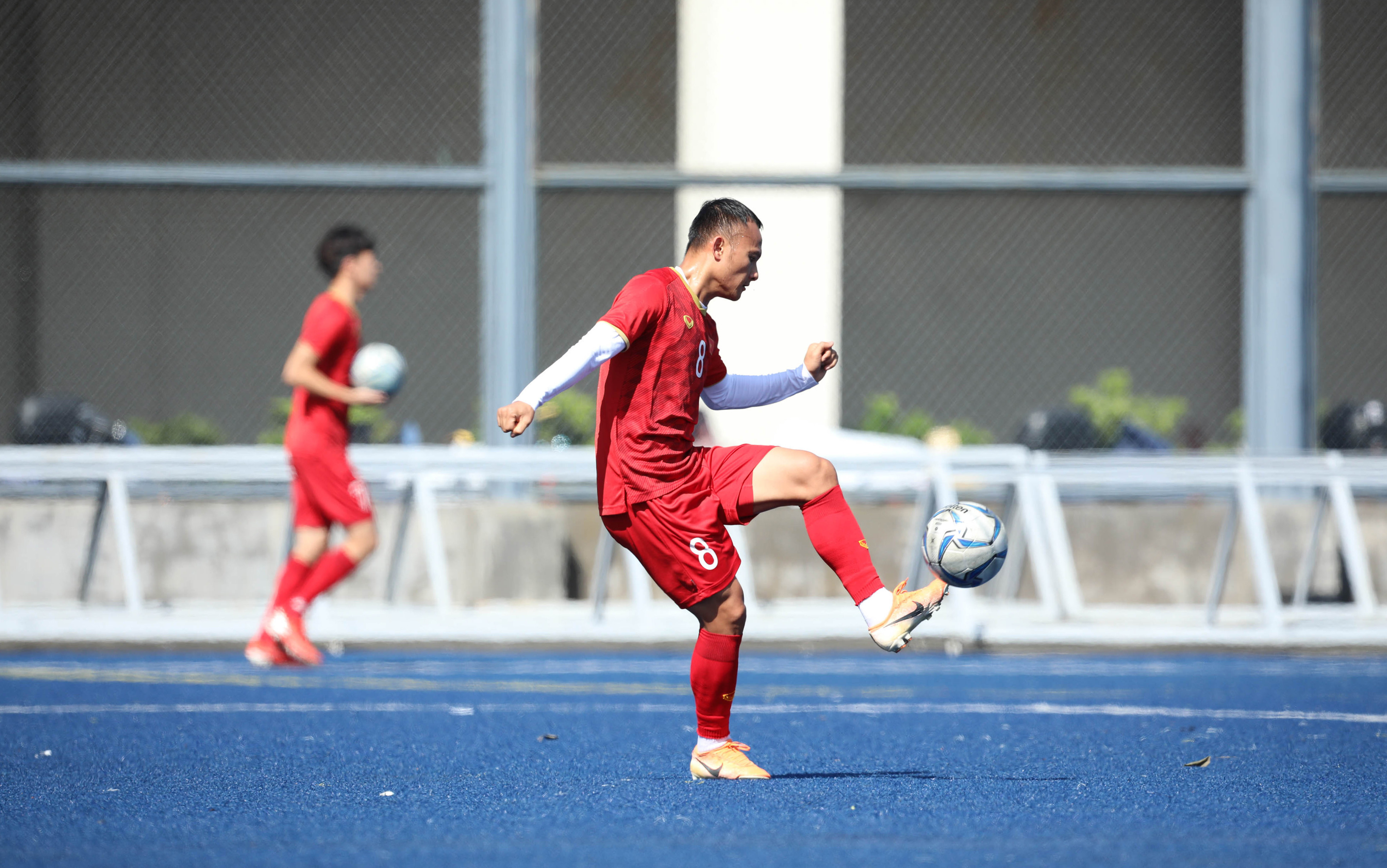 Ở trận đấu gặp Brunei, Trọng Hoàng cũng đã thi đấu và nhiều khả năng vẫn được ra sân trong trận gặp Lào. Ảnh: Như Nguyễn