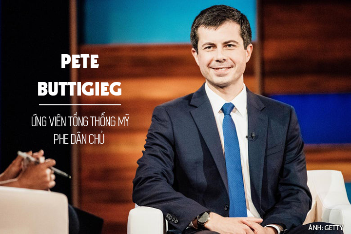 Chân dung ứng viên Tổng thống phe Dân chủ Pete Buttigieg - Getty.