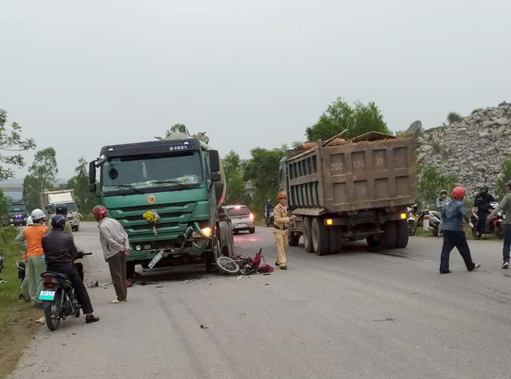 Hiện trường vụ tai nạn. Ảnh: Thanh Thủy