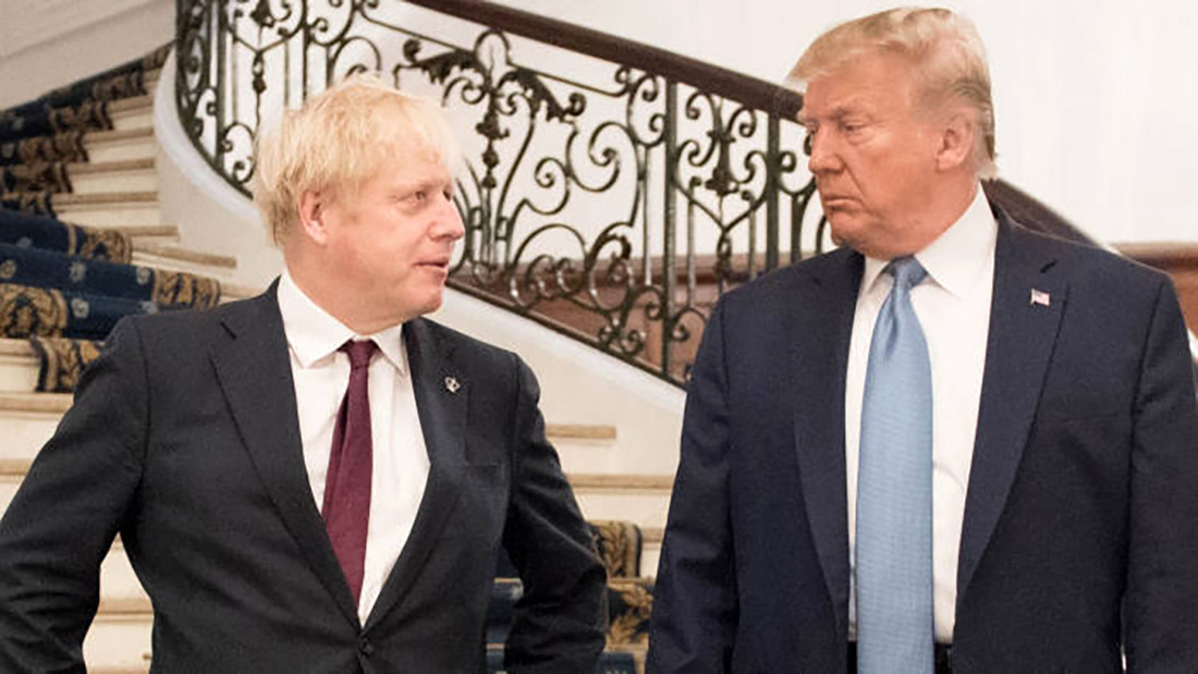 Tổng thống Mỹ Donald Trump gặp Thủ tướng Anh Boris Johnson. Ảnh: Getty Images