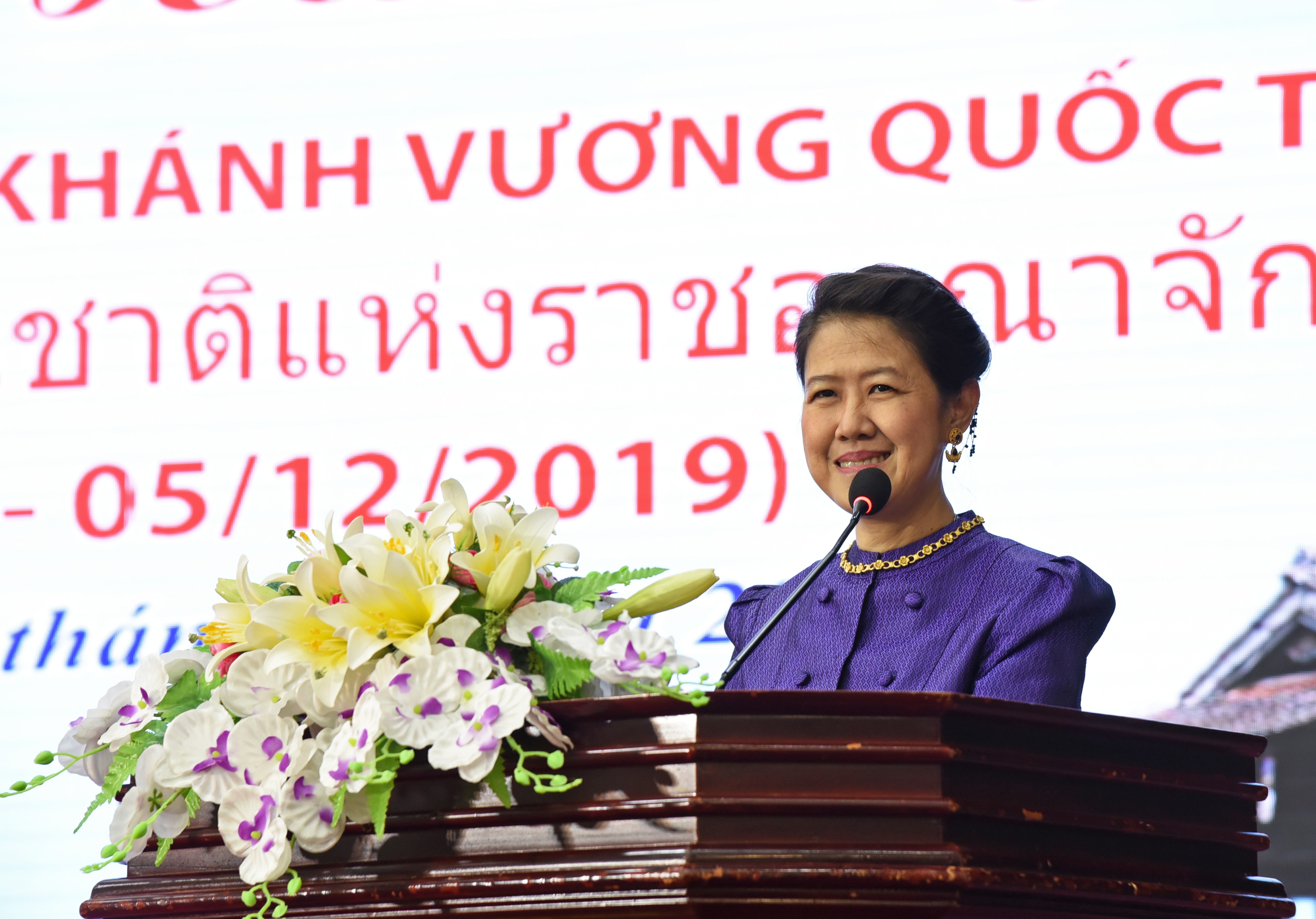 Phó Đại sứ Thái Lan phát biểu tại buổi giao lưu. Ảnh: Thu Giang