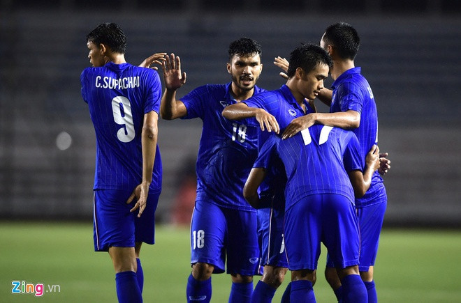 Suphanat có 4 bàn sau 4 trận cho Thái Lan tại SEA Games 30. Trong trận đấu duy nhất anh không ghi bàn, U22 Thái Lan thua Indonesia. Ảnh: Thuận Thắng.