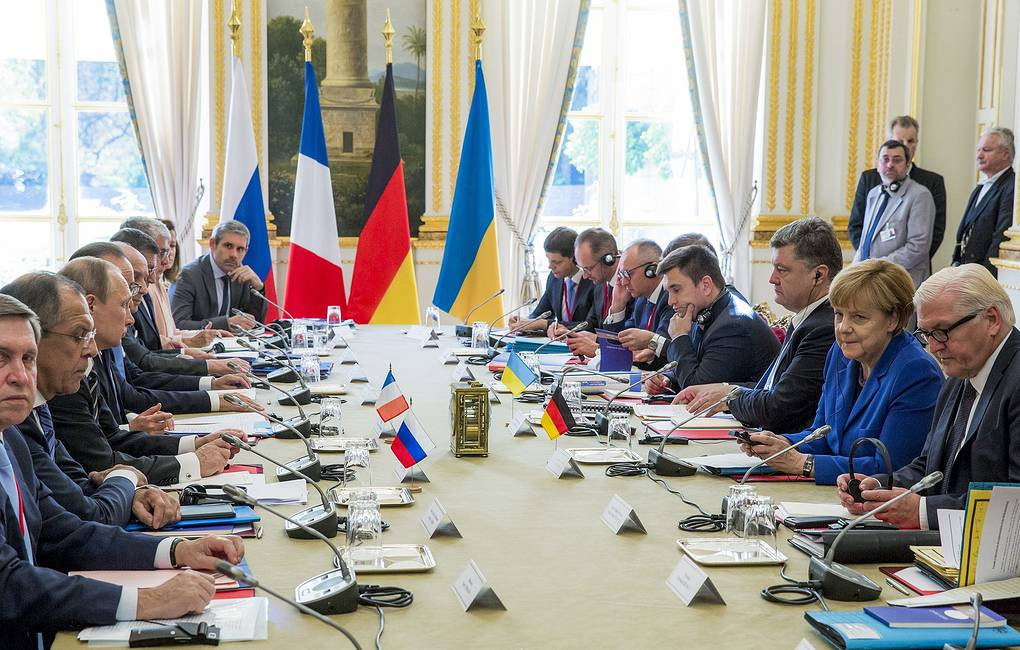 Hội nghị thượng đỉnh Normandy diễn ra tại Paris, Pháp vào năm 2015. Ảnh: TASS