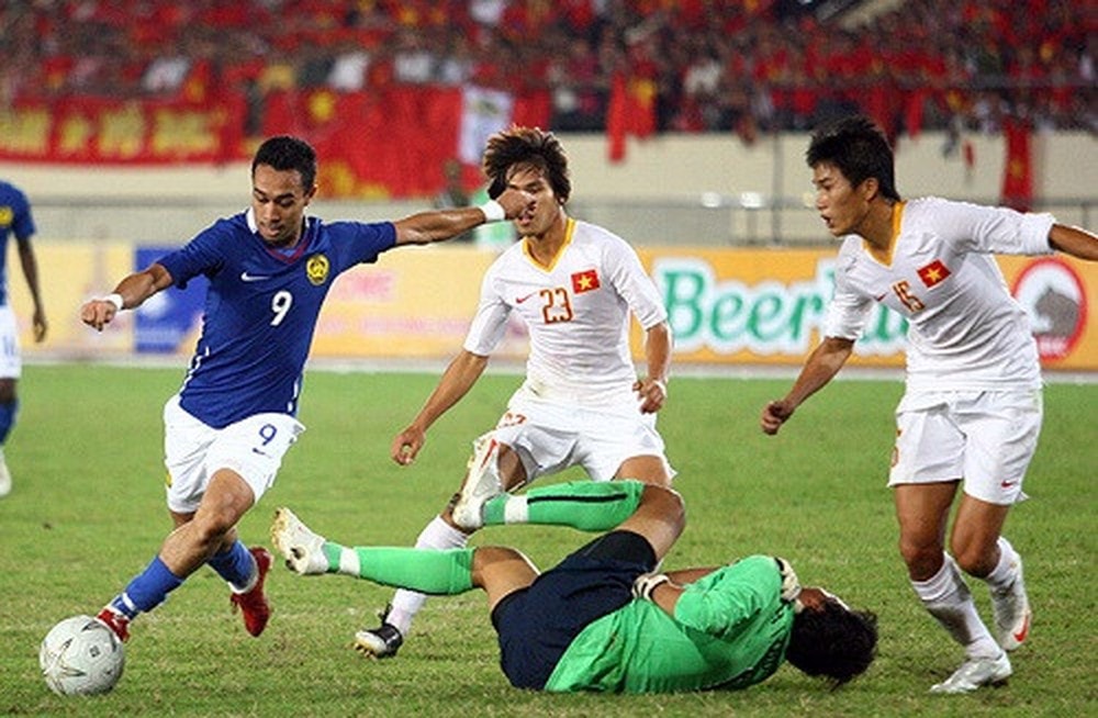 Trận CK SEA Games 2009 giữa U23 Việt Nam và U23 Malaysia. Ảnh: kienthuc.net.vn