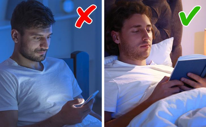 Tránh thiết bị điện tử trước khi ngủ