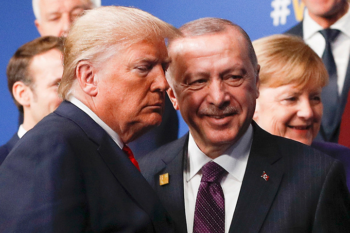 Hai đồng minh nhiều trắc trở: Tổng thống Mỹ Donald Trump và Tổng thống Thổ Nhĩ Kỳ Tayyip Erdogan. Ảnh: Getty