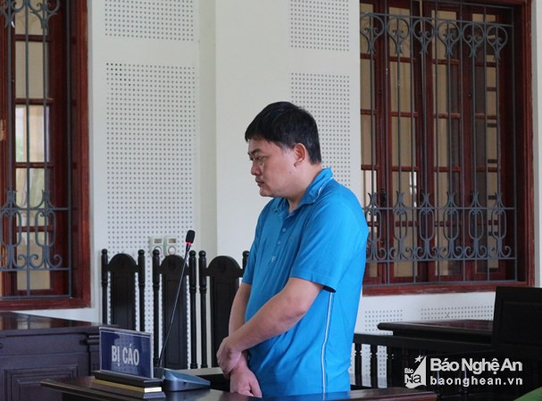 Bị cáo Lê Quang Hòa tại phiên tòa. Ảnh: Trần Vũ