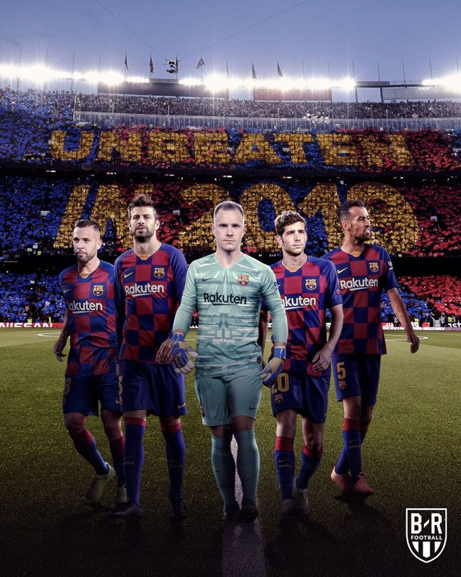 Trên sân Camp Nou, Barca có thành tích bất bại trong năm 2019. Ảnh: Bleacher Report. 