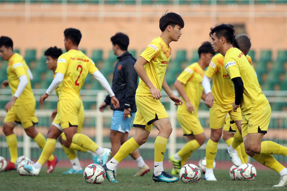 ĐT U23 Việt Nam đang chuẩn bị cho VCK U23 châu Á 2020. Ảnh: VFF