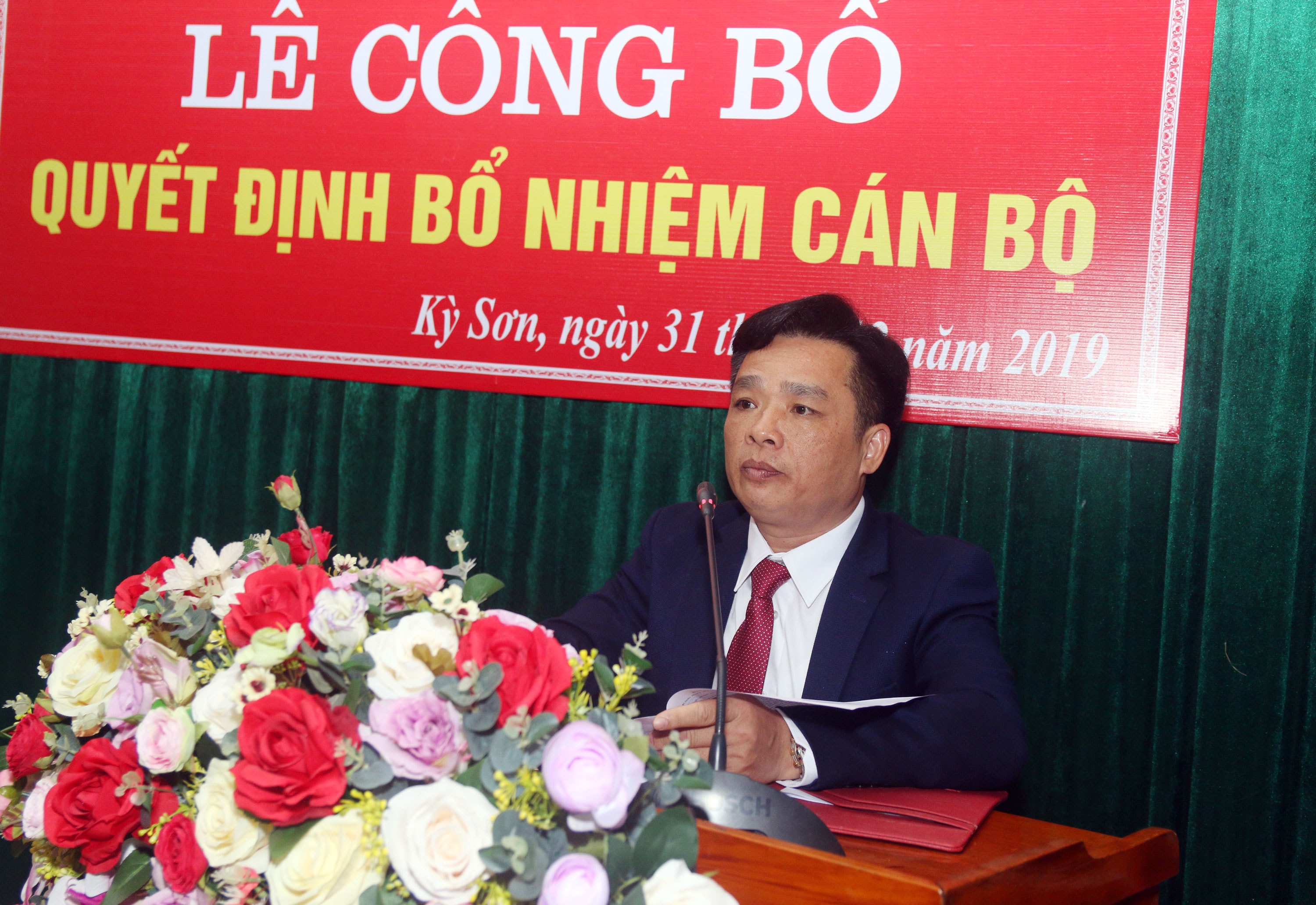 Ông Phan Văn Thiết - Tân Trưởng phòng GD&ĐT xin hứa khi nhận nhiệm vụ mới.
