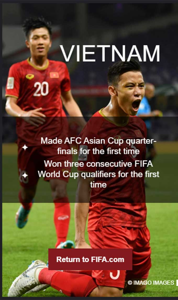 Việt Nam vào top 12 đội gây bất ngờ nhất thế giới do FIFA bình chọn trong năm 2019