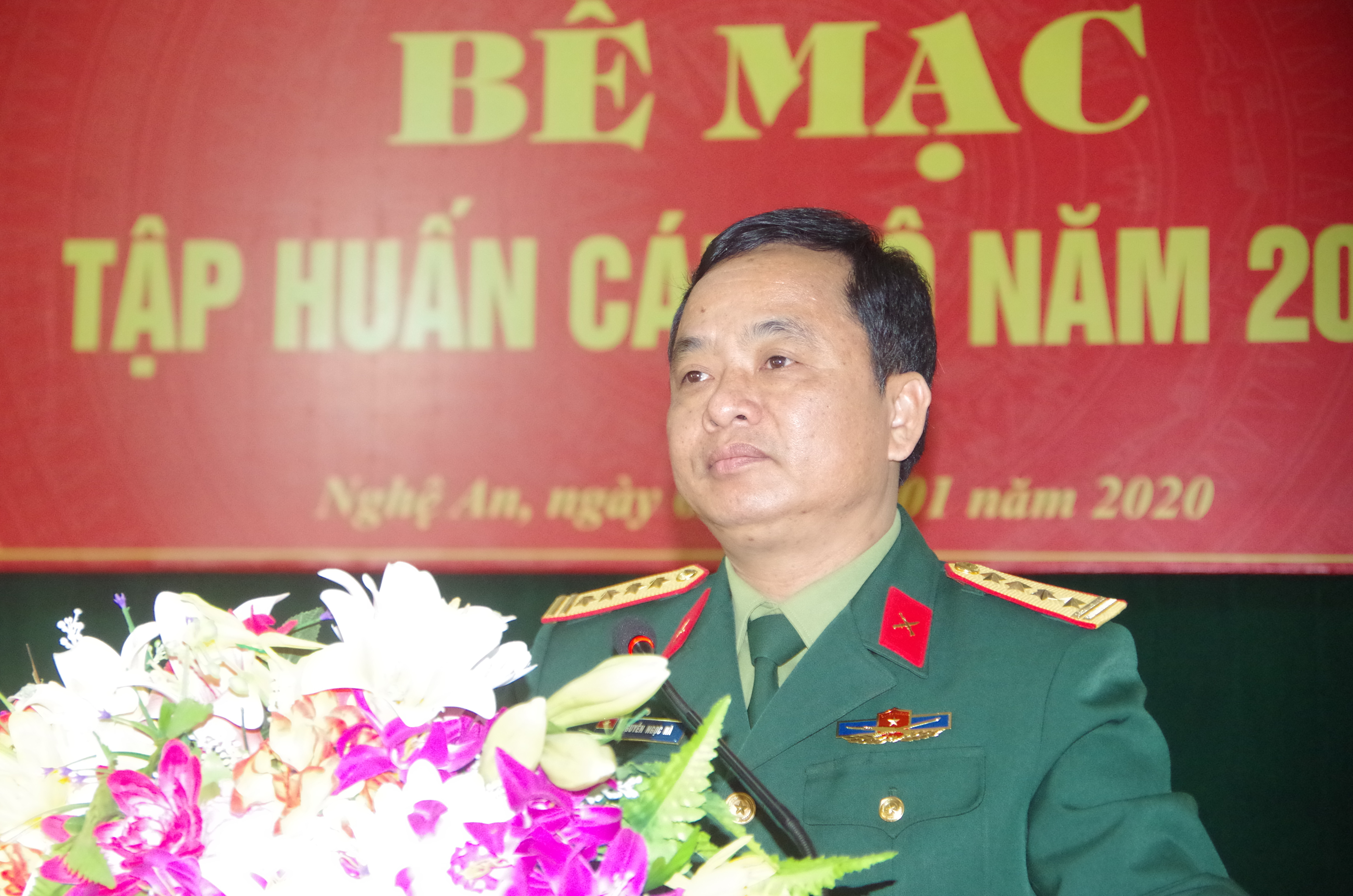 Đại tá Nguyễn Ngọc Hà phát biểu tại lễ bế mạc.