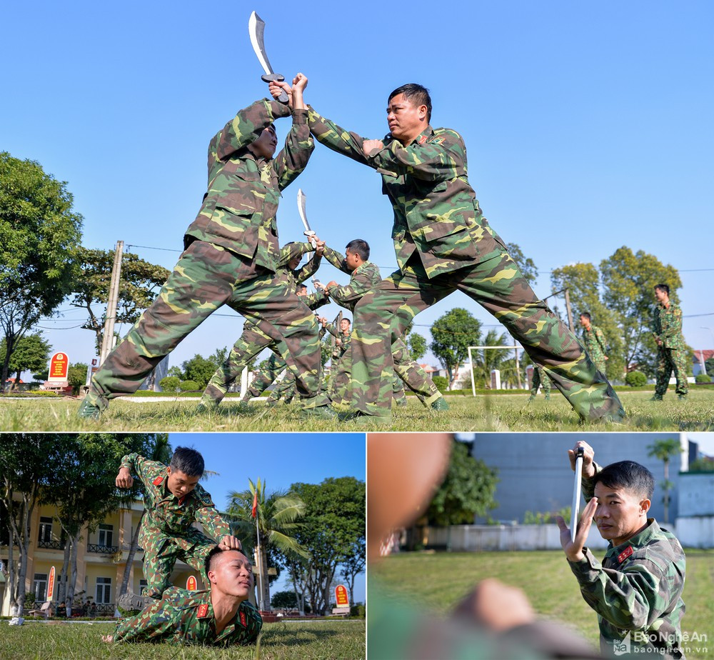 Đại đội trinh sát 20  -Bộ Chỉ huy Quân sự tỉnh Nghệ An huấn luyện sẵn sàng chiến đấu. Ảnh: Thành Cường